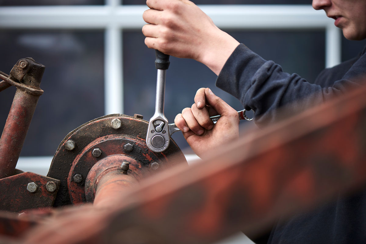 Mechanic working